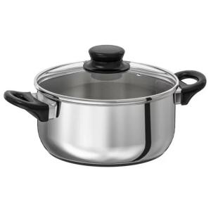 OLLA TRIPLE FONDO 20CM INOXIDABLE CON TAPA COCINA CROMADO
