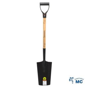 PALA MEDIA LUNA C/MANGO DE MADERA 71 CM. TRAMONTINA 77426/40