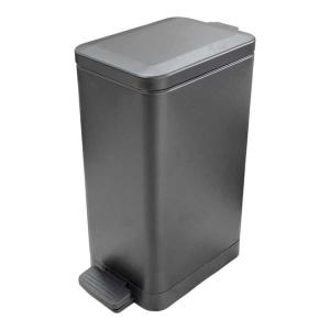 PAPELERA BASURA 18lts ACERO CON PEDAL (CIE. SUAVE) [NEGRO M]