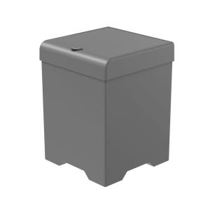 PAPELERA T/RETRAC PLASTICO GRIS 17 X 17 X 22