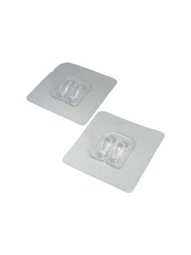 PERCHAS ADHESIVAS X 2 TRANSPARENTE COLGAR