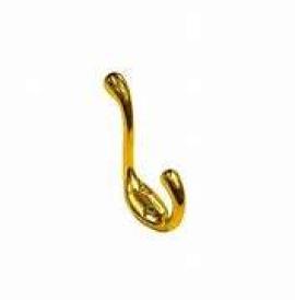 PERCHA DOBLE CHICA BRONCE PULIDO