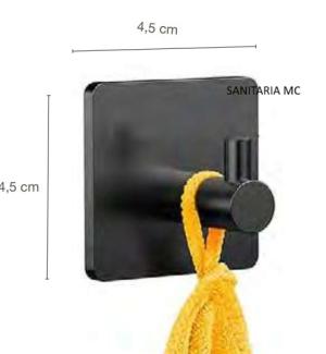 PERCHA GANCHO AUTOADHESIVO [NEGRO] MULTIUSO