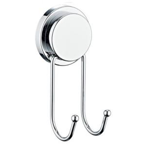 PERCHERO DE PARED DOBLE GANCHO CROMADO