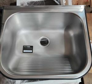 PILETA DE LAVAR ROPA PARED LAVADERO ACERO INOX 50X40 TRAMONT