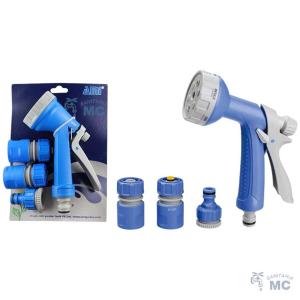 PISTOLA RIEGO PLAST C/5 MODOS Y 3 CONECTORES AMI GARDEN(pfw)