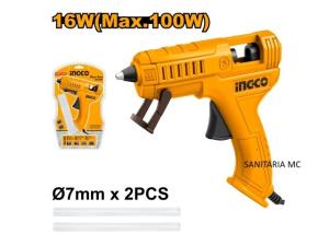 PISTOLA SILICONA CALIENTE 16W 100W MAX 7MM ingco