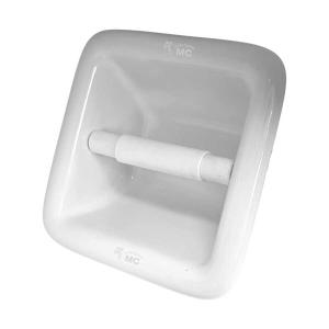 PORTA ROLLO PAPEL BAÑO EMBUTIR BLANCO DE LOZA