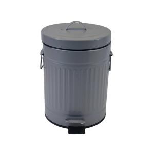 Papelera Retro 5L Metal - GRIS