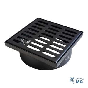 REJILLA REJA 10X10 CM AC. INOX. CON MARCO [NEGRO]