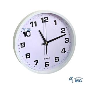 RELOJ PARED 30 CMS. BCO. RED.(P)