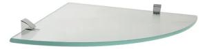 REPISA VIDRIO RADIO 30 X 30 SOPORTE CROMADO PRAT-K