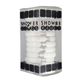 SET 12 ARGOLLAS DIAM. 5CM PARA CORTINA DE BAÑO PLÁSTICO