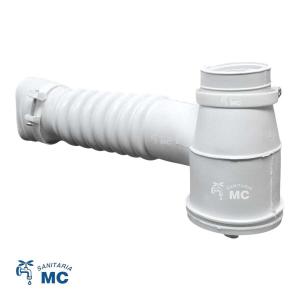 SIFON FLEXIBLE DE GOMA SIMPLE RAO [BLANCO] (PFW)