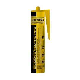 SILICONA NEUTRA TRANSPARENTE CART.270ML/260GR MAESTRA (PFW)