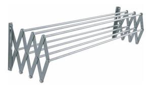 TENDEDERO DE PARED ALUMINIO 1 m. MOR