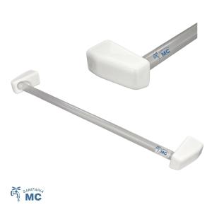 TOALLERO EMBUTIR BLANCO DE LOZA C/BARRA PLASTICA