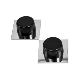 TOPE 2 PZ PARA PUERTA REDONDO NEGRO