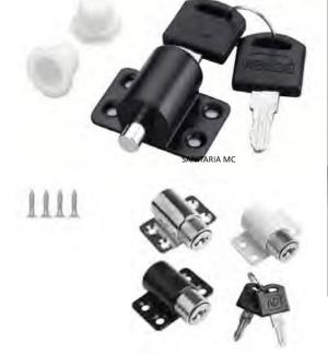 TRABA PARA PUERTA/VENTANAS C/PASADOR Y LLAVE