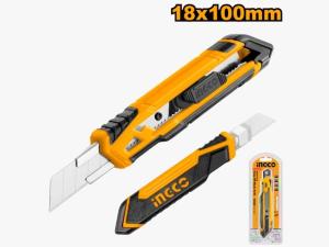 TRINCHETA CUTTER 18mm INGCO + 1 HOJA SK5 SOFT GRIP