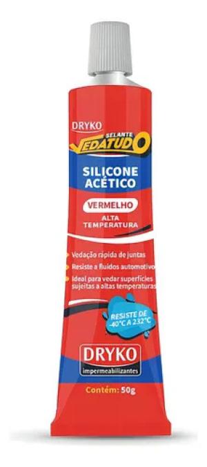 TUBO 50ML SILICONA ALTA TEMPERATURA DRYKO ROJO(PW)