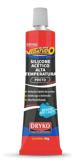 TUBO 50ML SILICONE ALTA TEMPERATURA DRYkO NEGRO(PW)