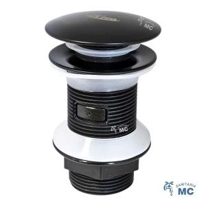 VALVULA TIP TOP LAVATORIO ABS + INOX [NEGRA]