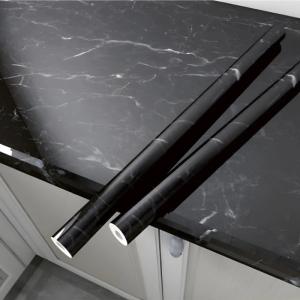 Vinilo Decoración Mesada Pared 60 Cm X 2m - MARMOL NEGRO