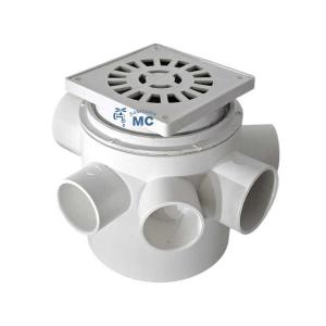 CAJA CENTRO DE PISO 10X10CM SALIDA 63MM Pinoplast (PFW)